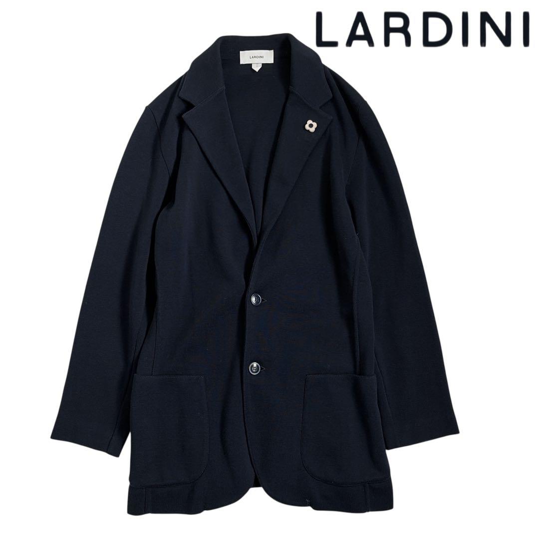 美品 ラルディーニ ニットジャケット XS ネイビー ブートニエール付 現行タグ