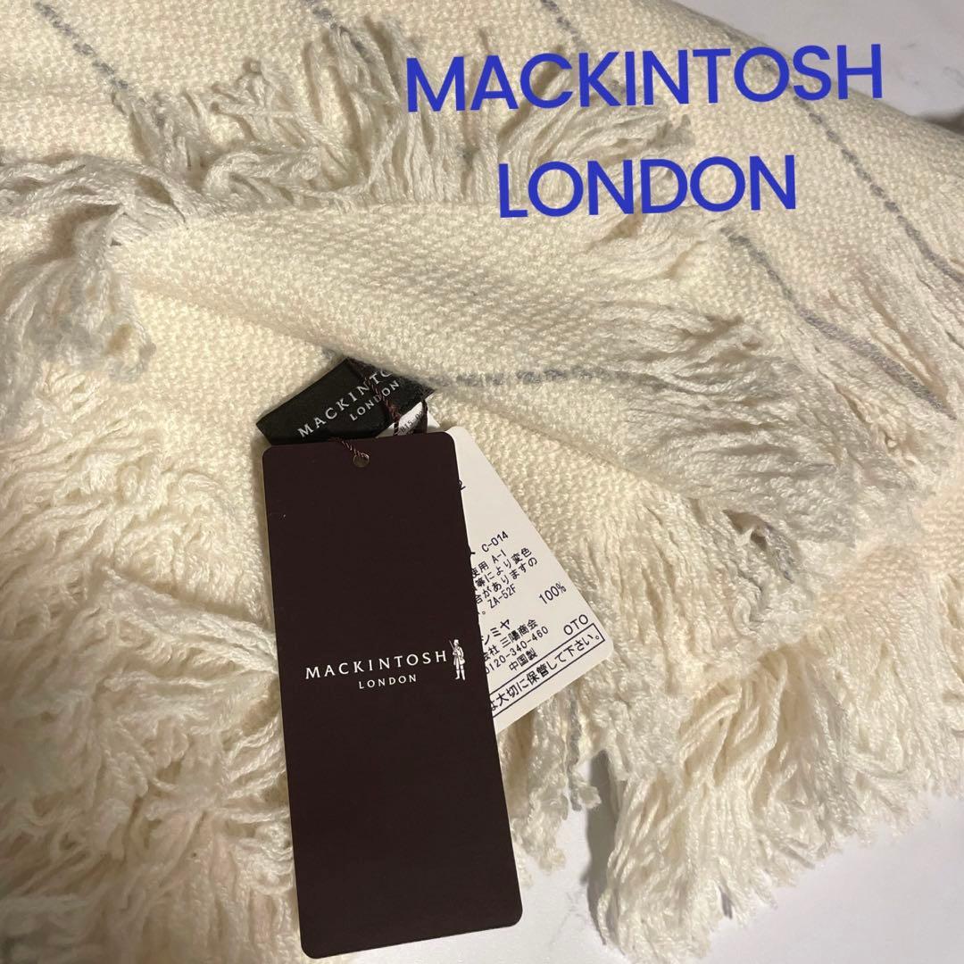 【新品タグ付】マッキントッシュロンドン　カシミヤフリンジマフラー