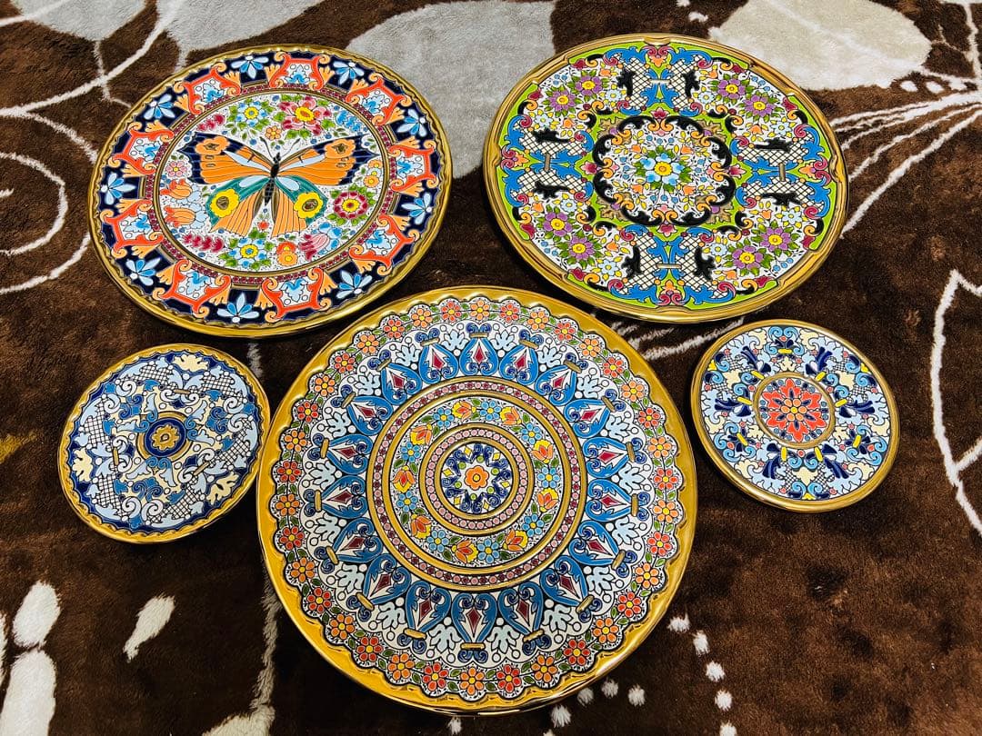 CEARCOカラフルな陶器の皿 5点セット