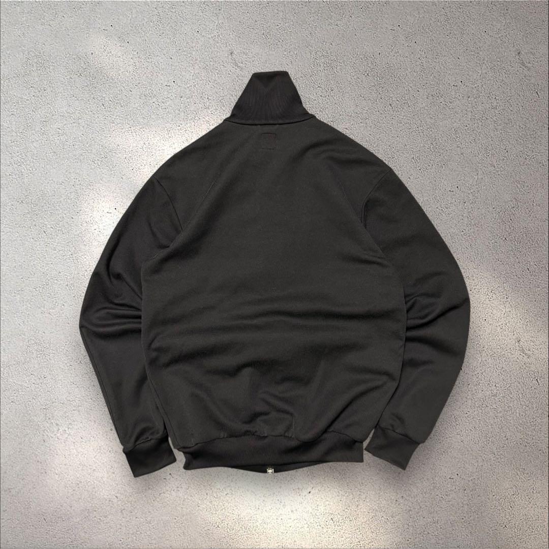 adidas 00sトラックジャケットALL BLACKトレフォイル刺繍ジャージ