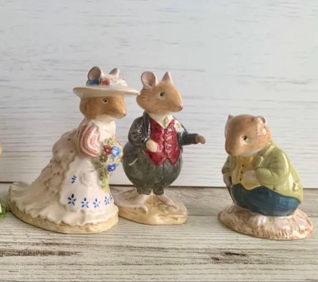 ブランブリーヘッジ ウェディングシーン フィギュリン 3体セット 置物