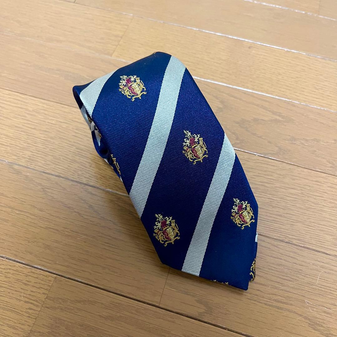 Drake's　ドレイクス　ネクタイ　シルク　ロイヤルクレスト　イギリス製