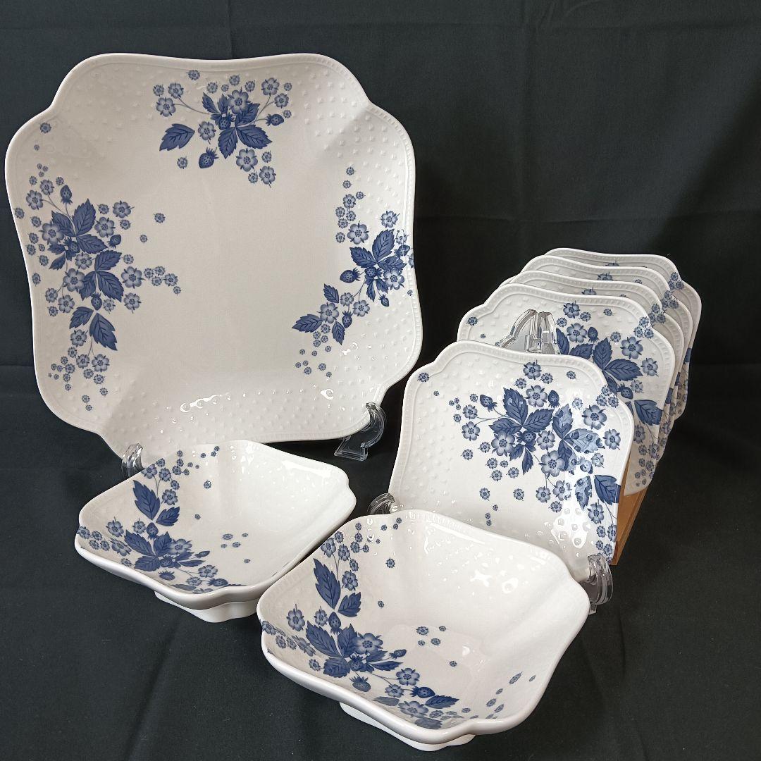 ウェッジウッド　ストロベリーブルーム　インディゴ　プレート　セット