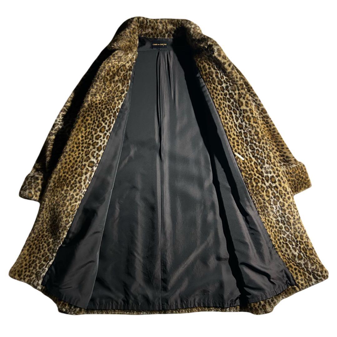 希少 AD2000 00AW archive レオパード丸襟フェイクファーコート