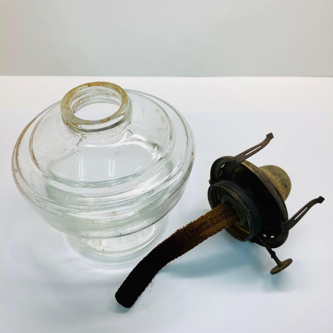 オイルランプ　アンティーク　白　星