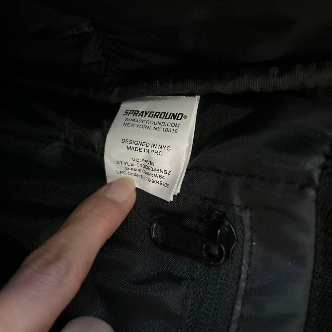 【美品】SPRAYGROUND ハーフデザイン バックパック ブラック×モノクロ