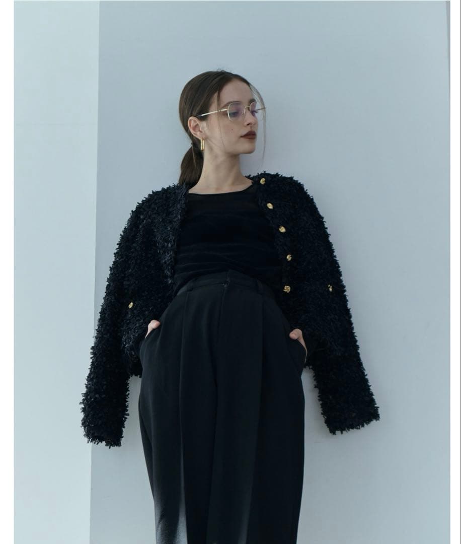 新品BLUELEA Tweedy cardigan jacket ブルレア