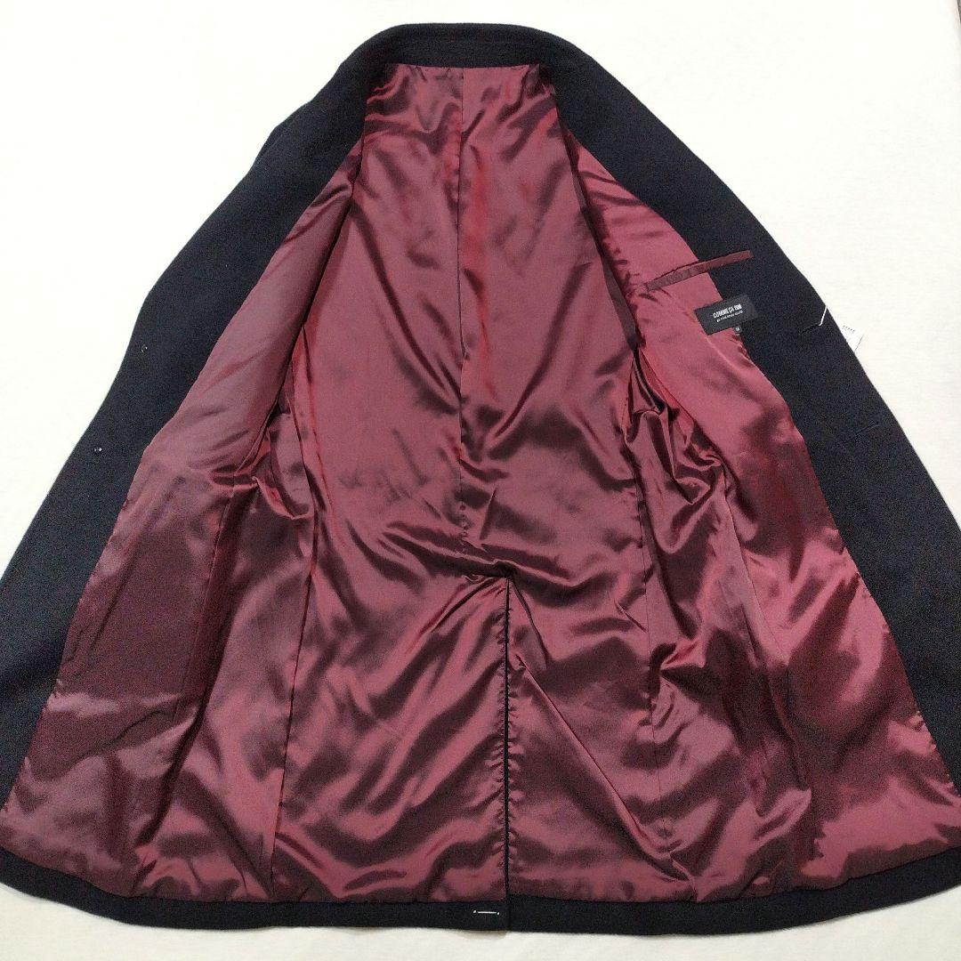 COMME CA ISM コムサイズム　アンゴラ混ウールチェスターコート　黒　M