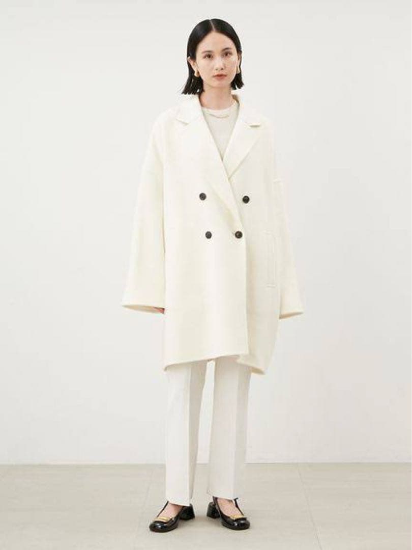 【24AW】Mila Owen ワイドシルエットダブルブレストコート