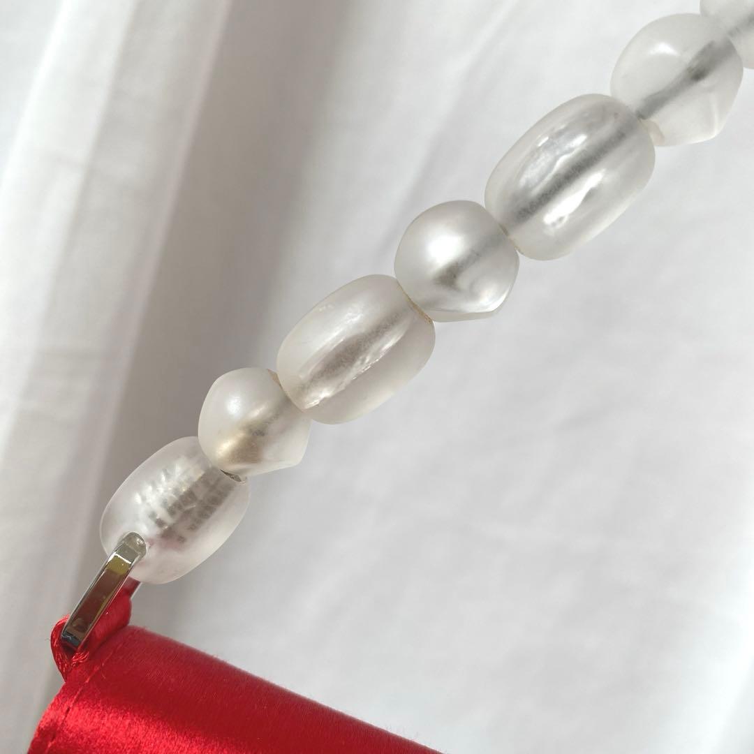 クリスチャンディオール ヴィンテージ ハンドバッグ レア 赤 ビーズ