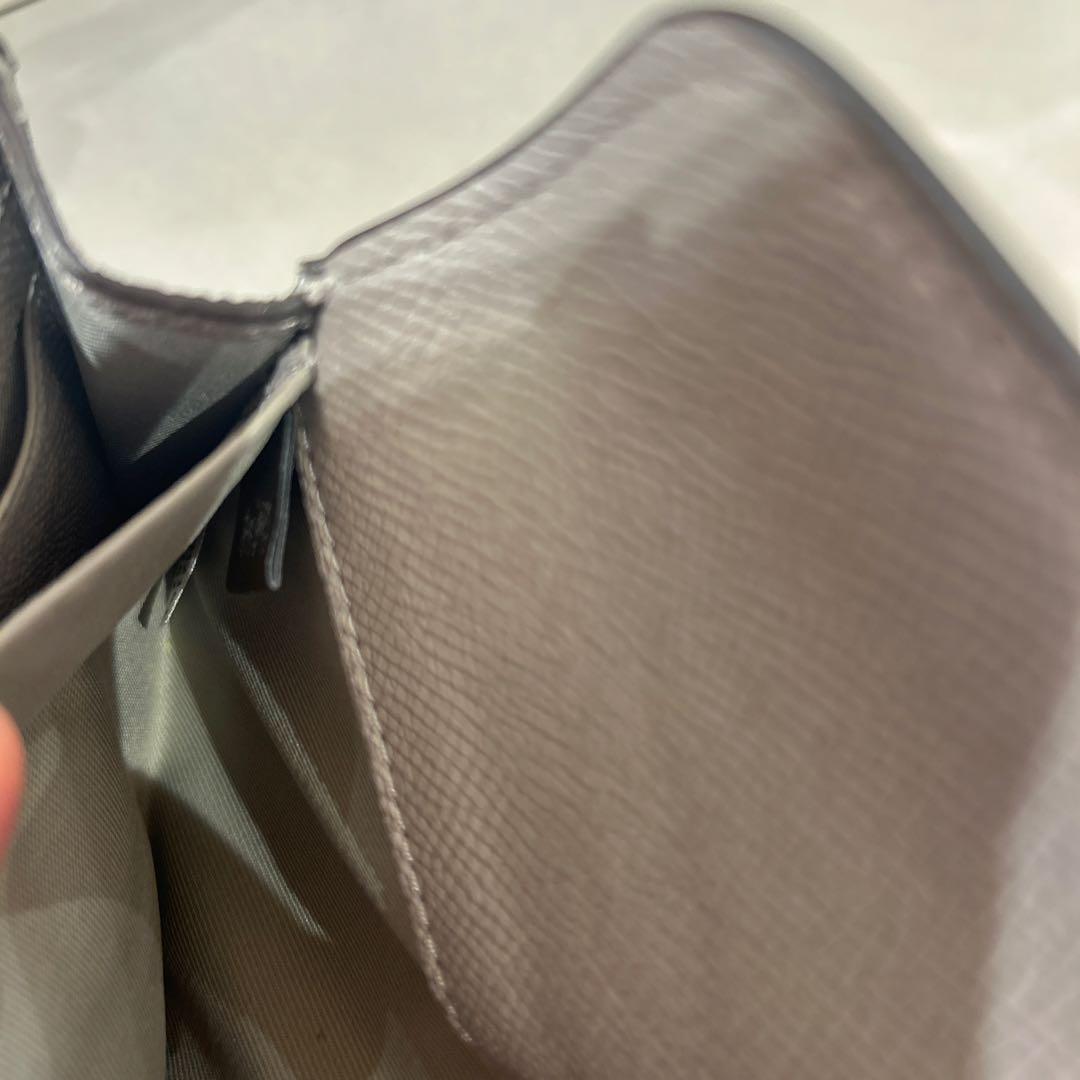 【未使用】コーチレザー長財布　シルバー