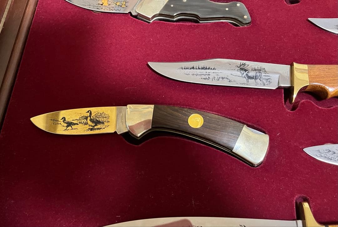 ドイツ製 ゾーリンゲン 飾りナイフ 12本セット 額入り 鍵付き