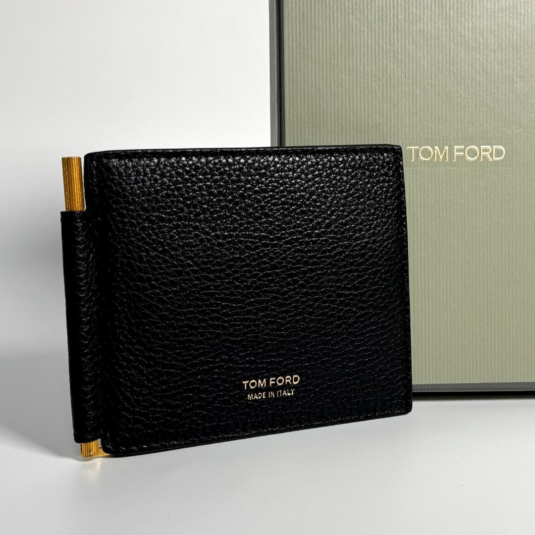 小物 TOM FORD SOFT LEATHER MONEY CLIP WALLET