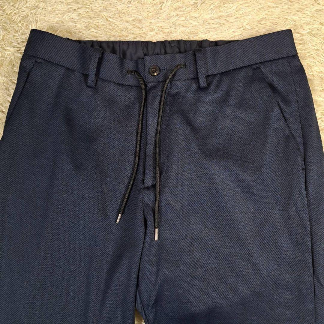 極美品　高ストレッチ　エディフィス　イージーパンツ　　ネイビー　セットアップ