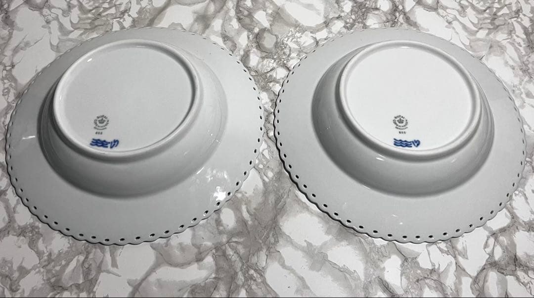 ロイヤルコペンハーゲン　ブルーフルーテット　フルレース　23cm 2皿