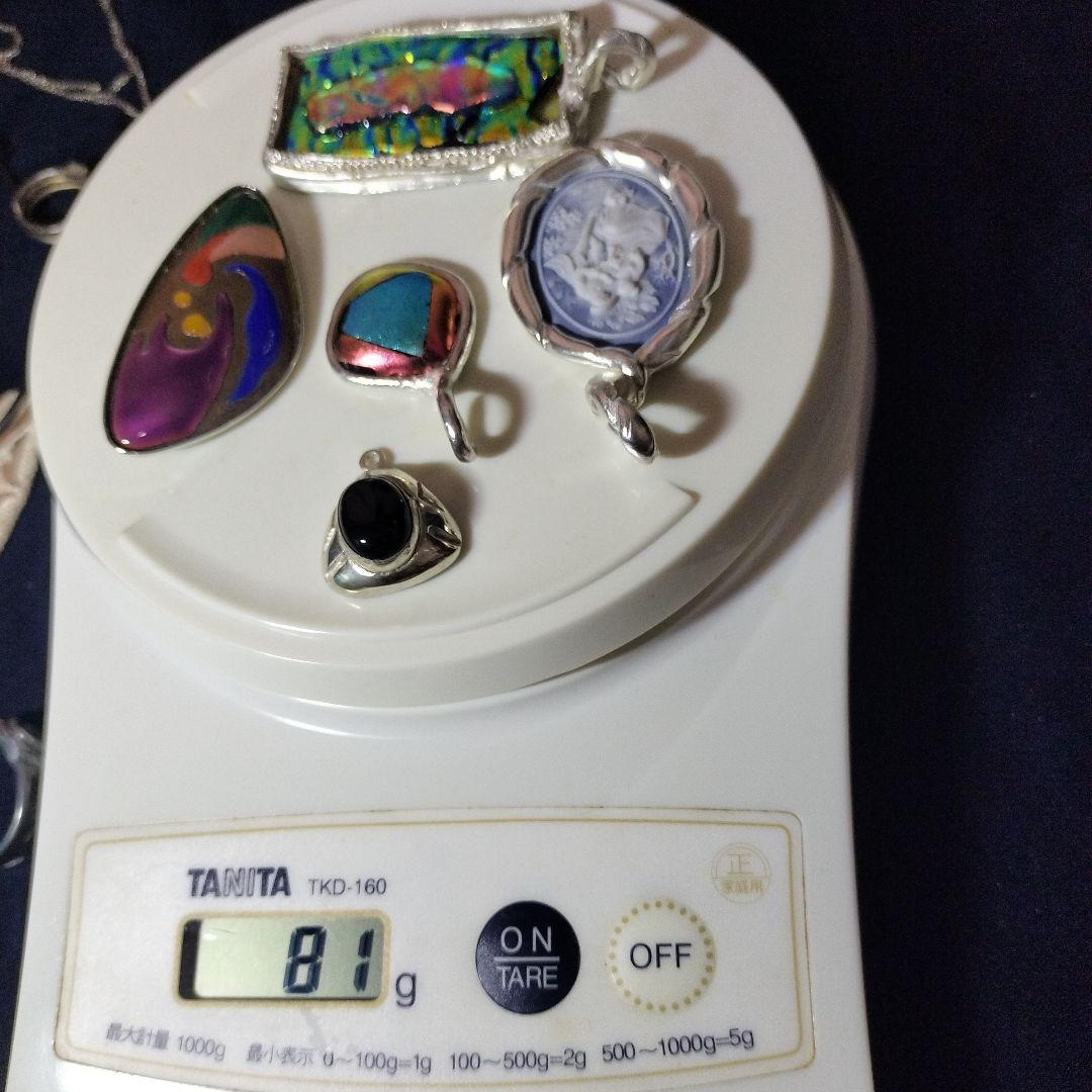 シルバーリングとペンダントセットハンドメイドまとめ売り