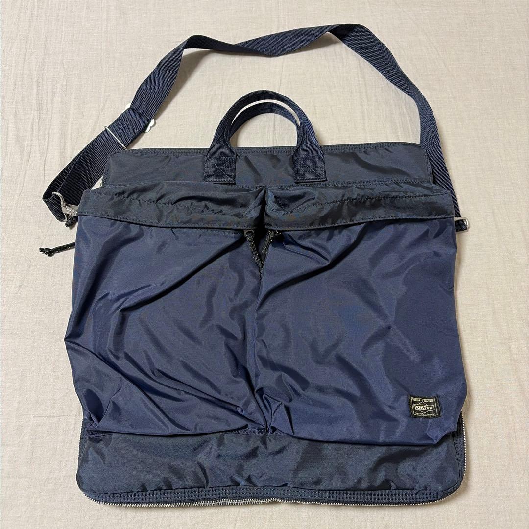 PORTER フォースシリーズ 2WAY ヘルメットバッグ (S) ネイビー