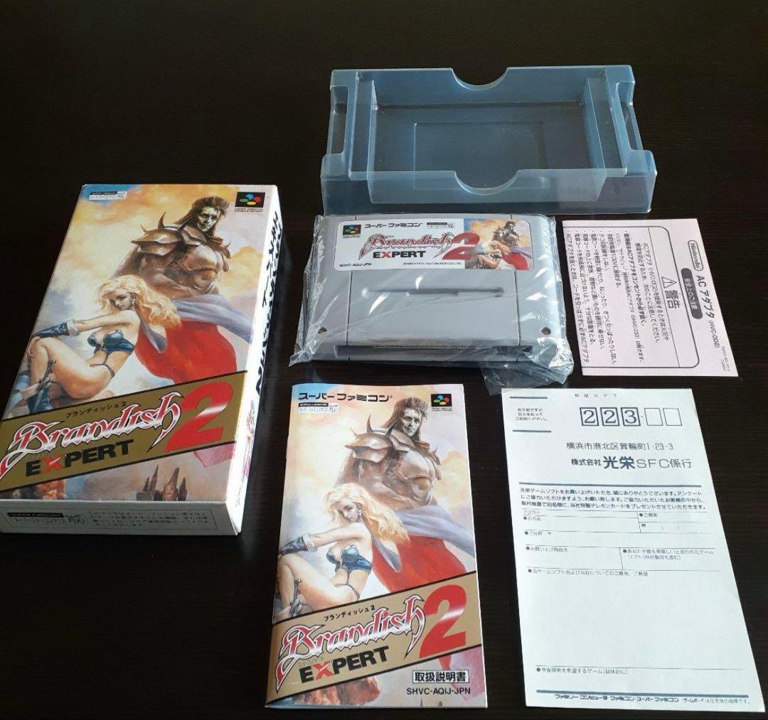 【美品レア】ブランディッシュ2エキスパート SFC スーパーファミコン 箱説付