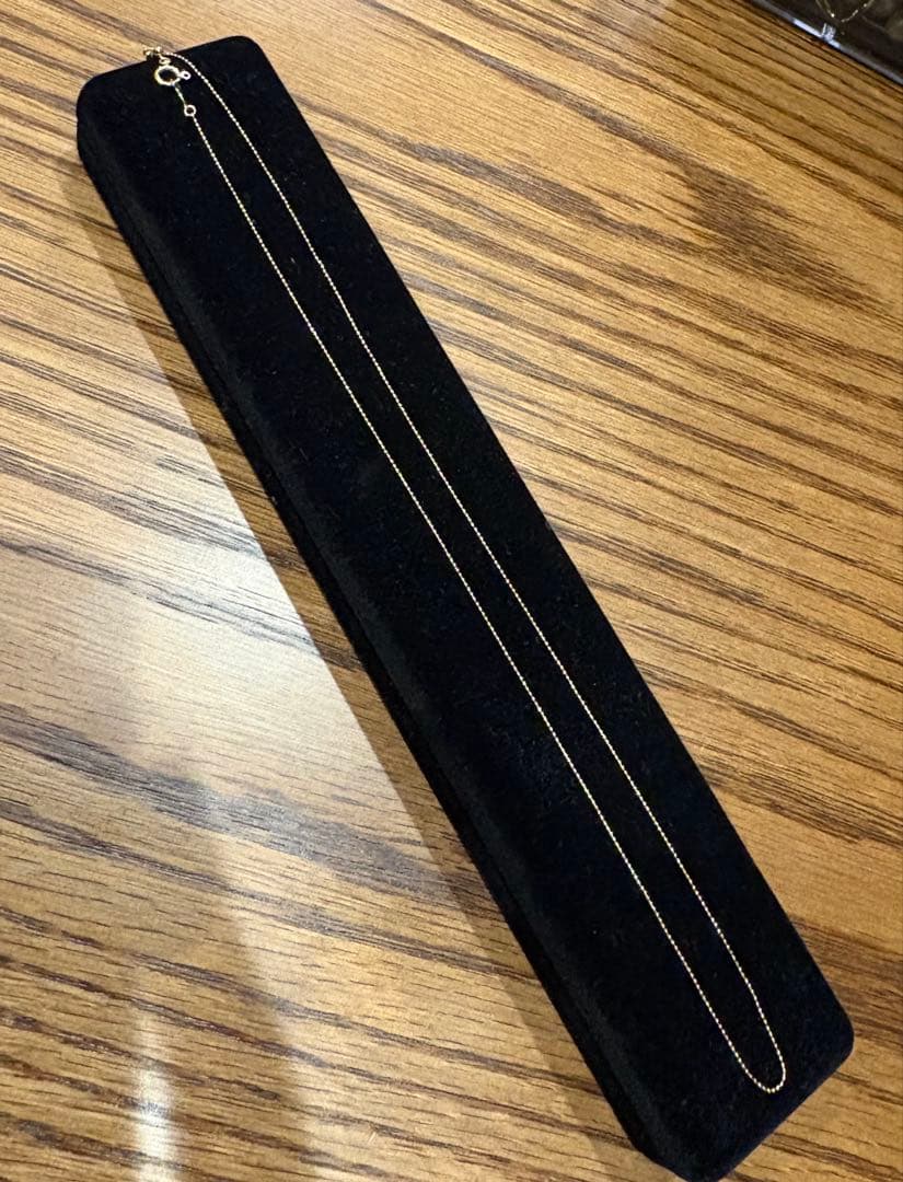 【極美品】K18 18金 ボールチェーン ネックレス 45cm スライド調整式