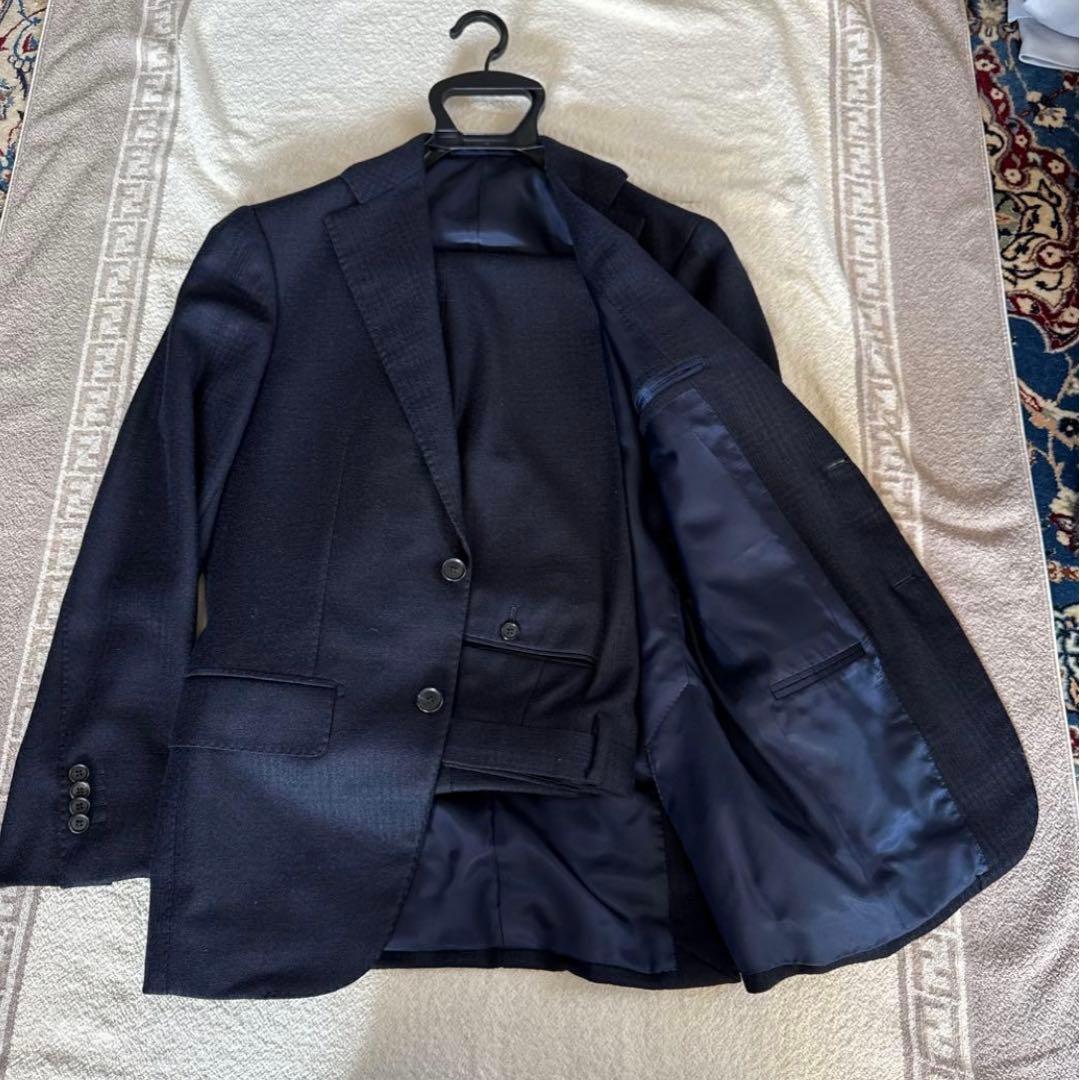 Brilla per il gusto ネイビーチェック　スーツ　サイズ42