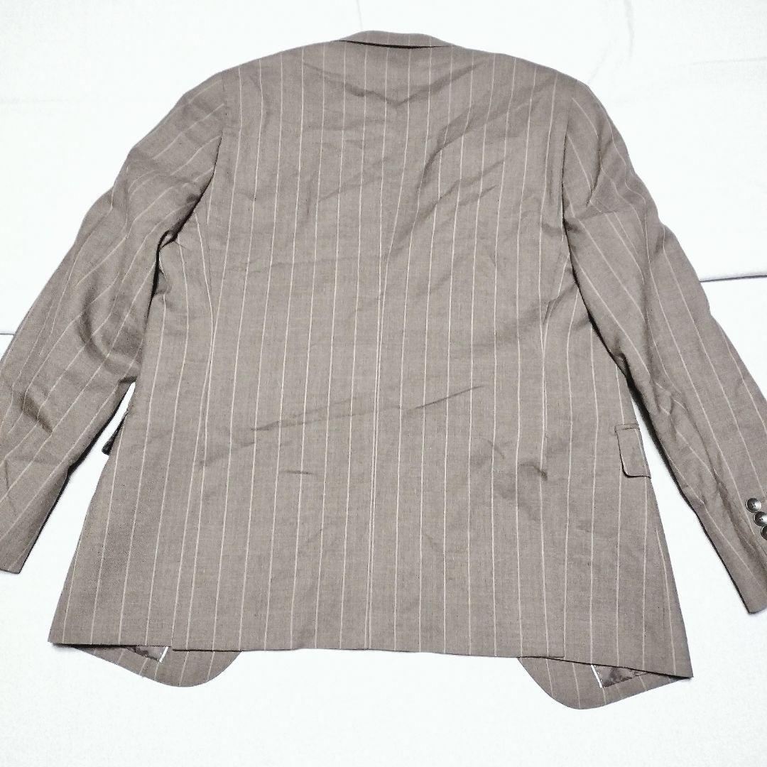 イタリア生地CANONICO スーツセレクト AB6 ブラウンストライプスーツ