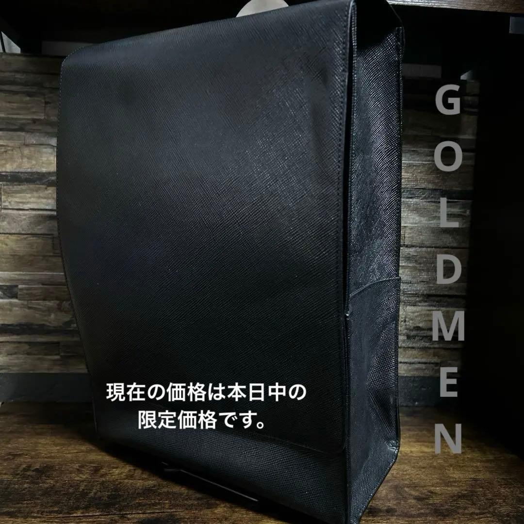GOLDMEN 本革サフィアーノリュック TRANSIC ブラック　未使用