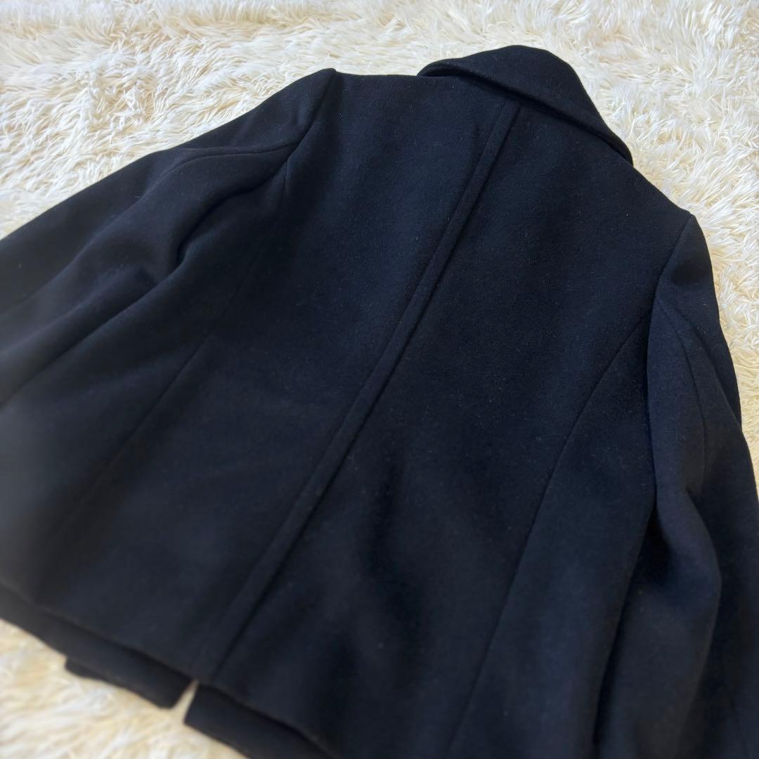 green 現HYKE ラムウール　ピーコート　ブラック　サイズ2