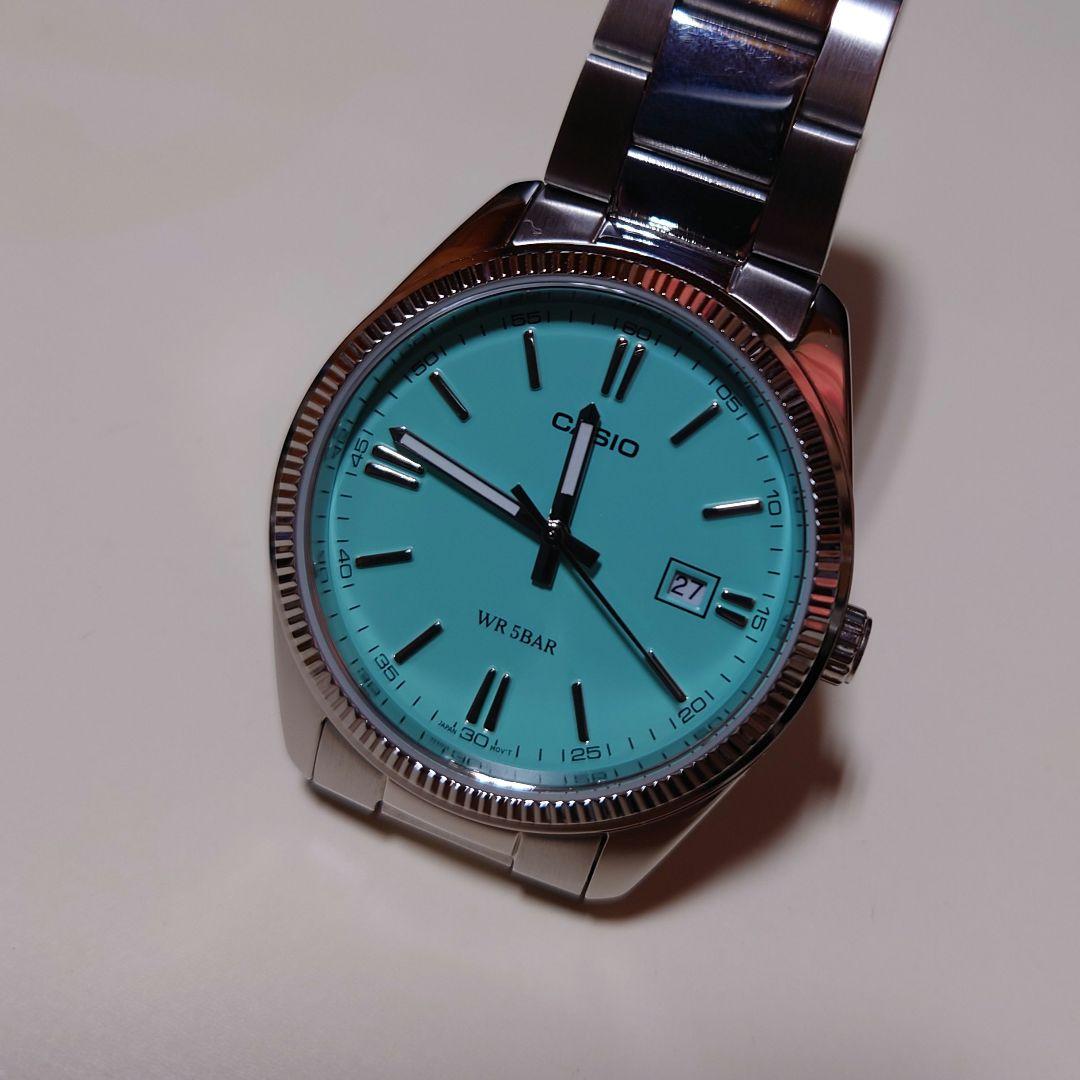 【CASIO】 mtp-1302d-2a2jf カシオ　腕時計ターコイズブルー