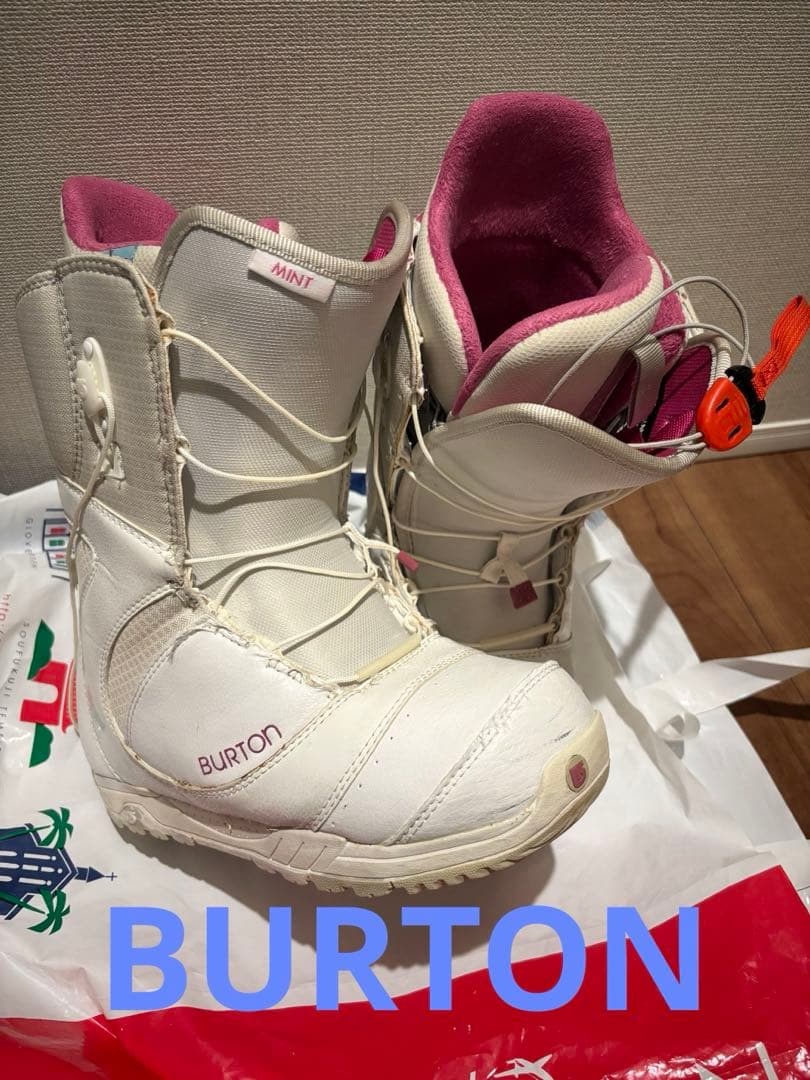 BURTON スノーボードブーツ ホワイト/ピンク　24cm