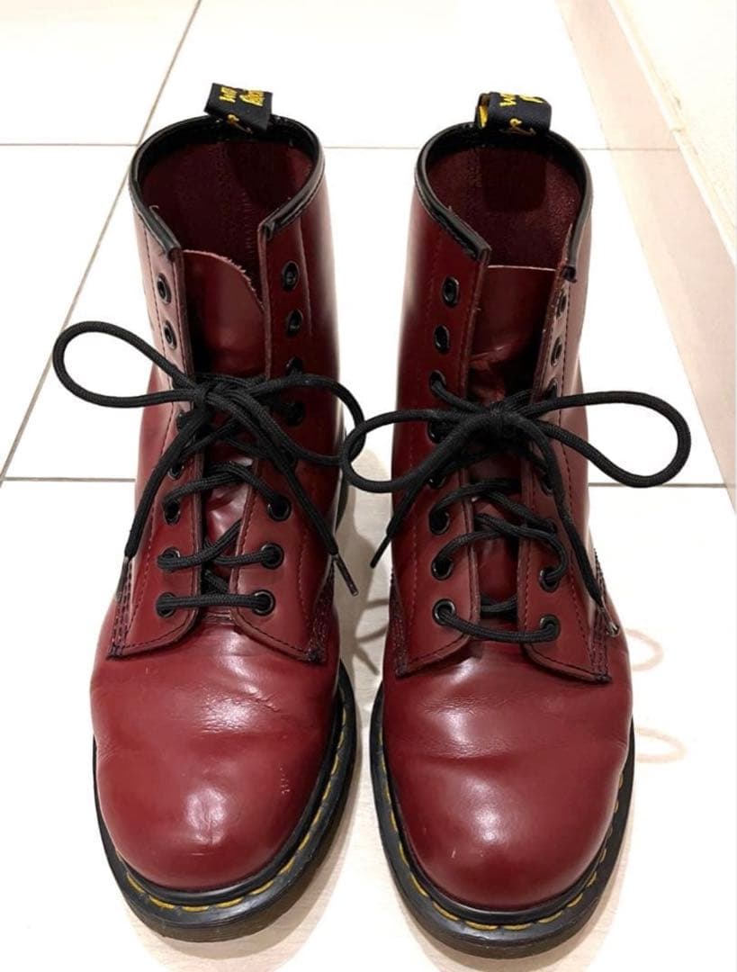 ドクターマーチン 8ホール ブーツ チェリーレッド　25.5〜26cm