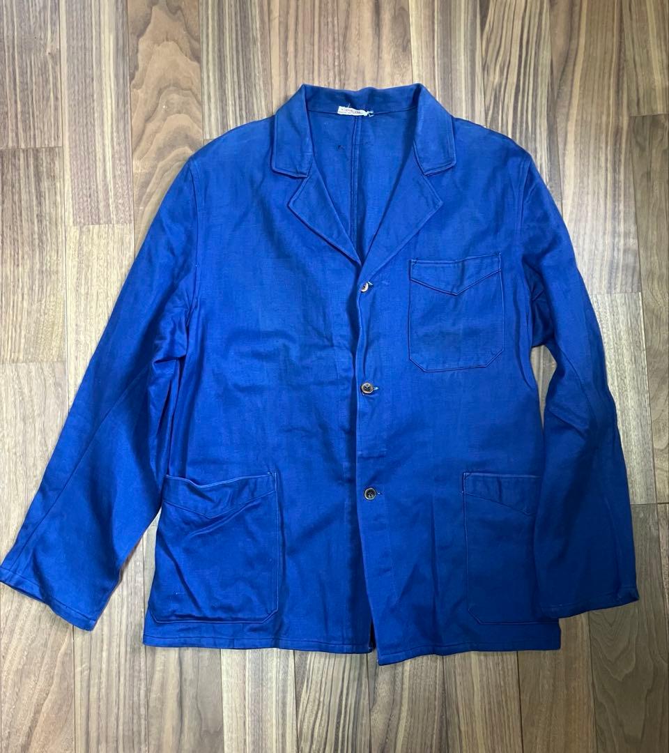 【フランス製】ブルーモールスキンジャケット