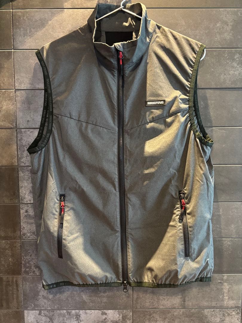BRIEFING ゴルフ　ウィンドベスト　グレー　M