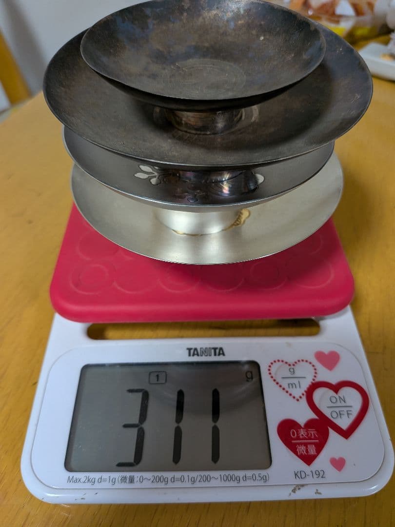 純銀盃　4個　合計311g