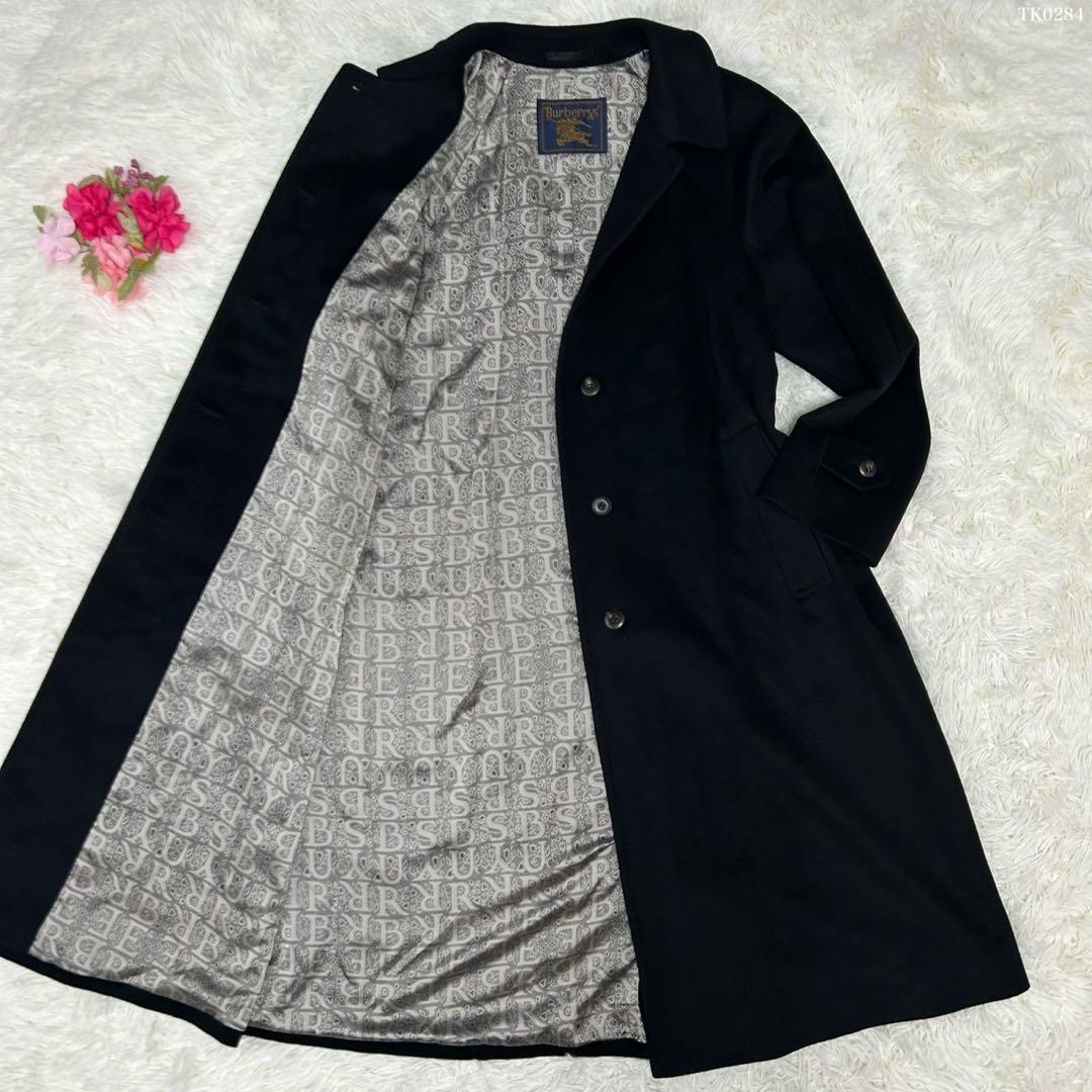 【極美品/L】バーバリー チェスターコート アウター カシミヤ100% Aライン