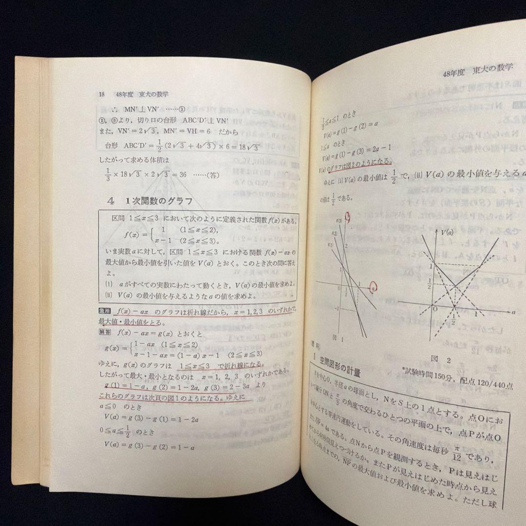 赤本　東京大学　東大の数学　1975年版　過去問