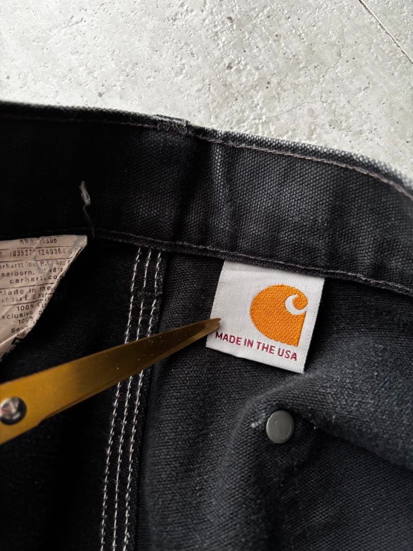 USA製　カーハート　ダブルニーペインターパンツ　B01 BLK ブラック