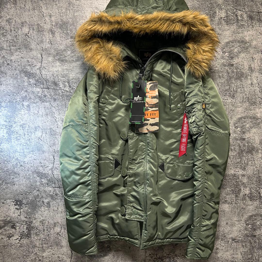 中*章様 新品 アルファインダストリーズN-3B フライトジャケットS カーキ