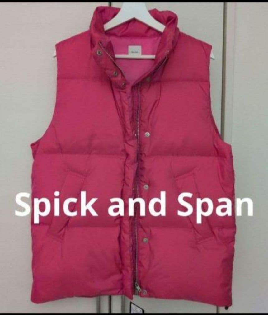 新品　Spick and Span　ビッグダウンベスト　ピンク　27500円