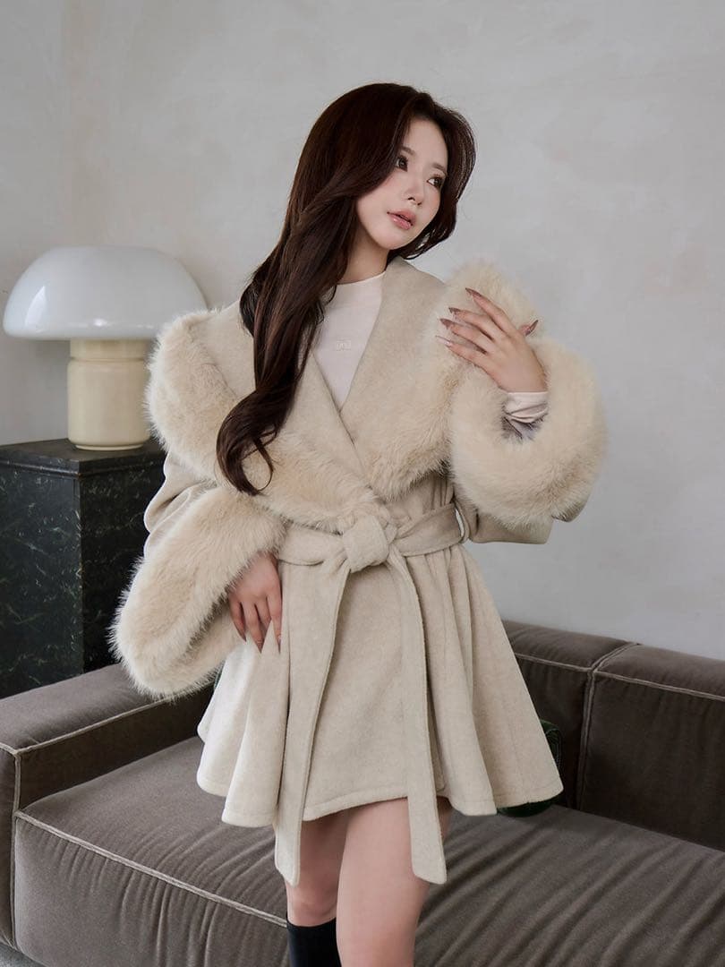 Darich ウエストベルトプリンセスラインコート