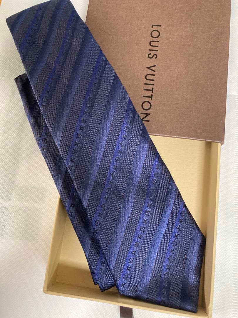 箱入り ルイヴィトン　マイクロモノグラム　ネクタイ