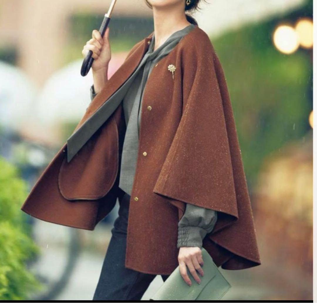 【自由区】ライトリバー ポンチョケープ38ダークキャメル