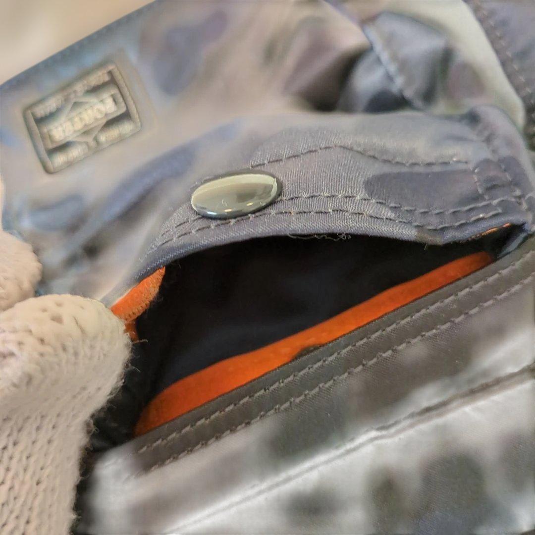 [未使用に近い]ポータータンカー30周年記念限定青迷彩２層ショルダーバック