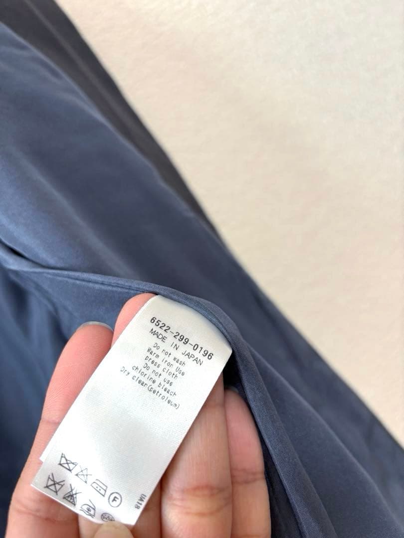 ドゥロワー　ツィード　ノーカラージャケット　ネイビー　38