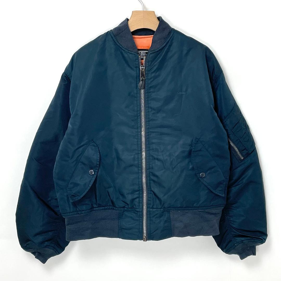 た*き様 Schott USAF ネイビー MA-1 フライトジャケット Lサイ