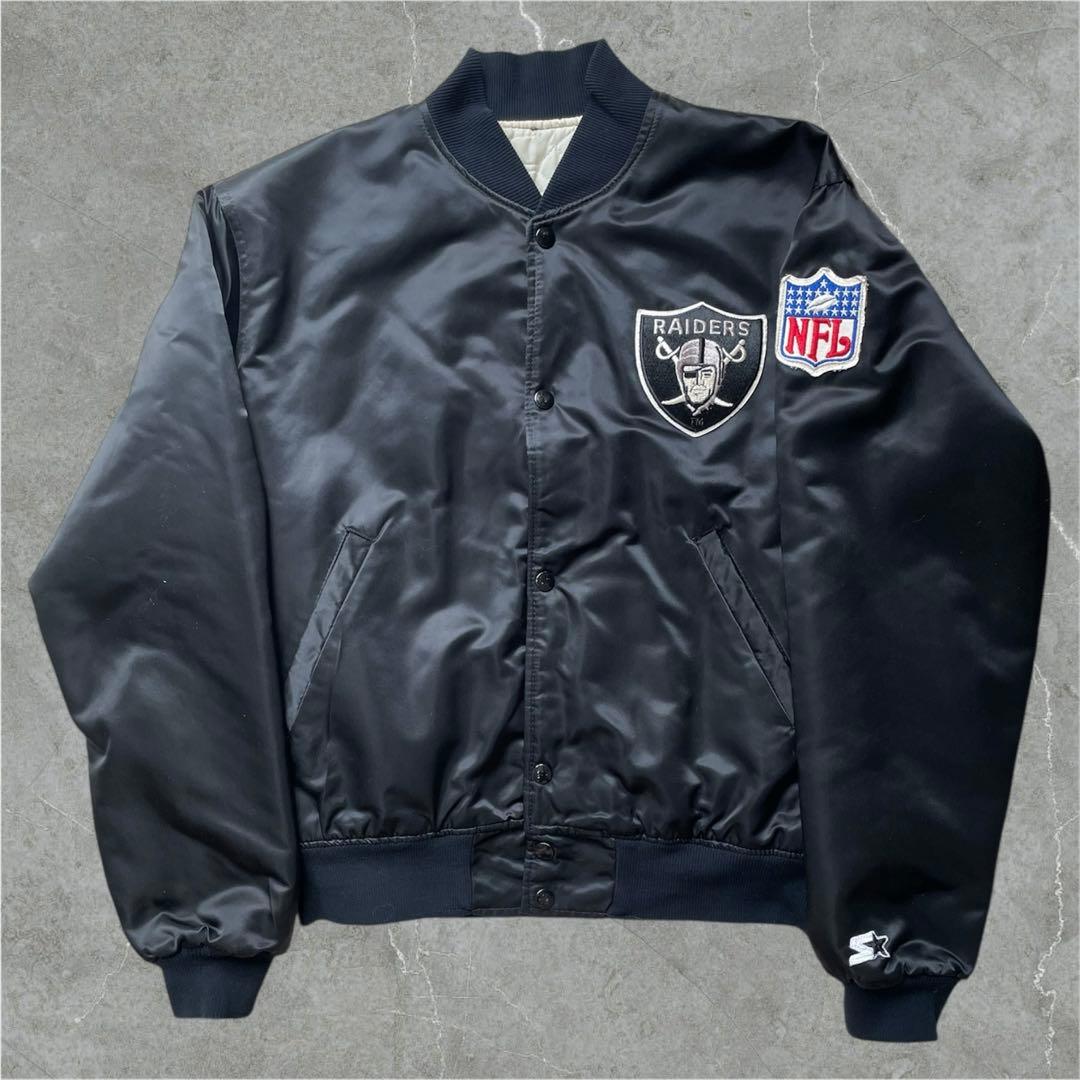 80s STARTER製 NFL RAIDERS stadium jacket