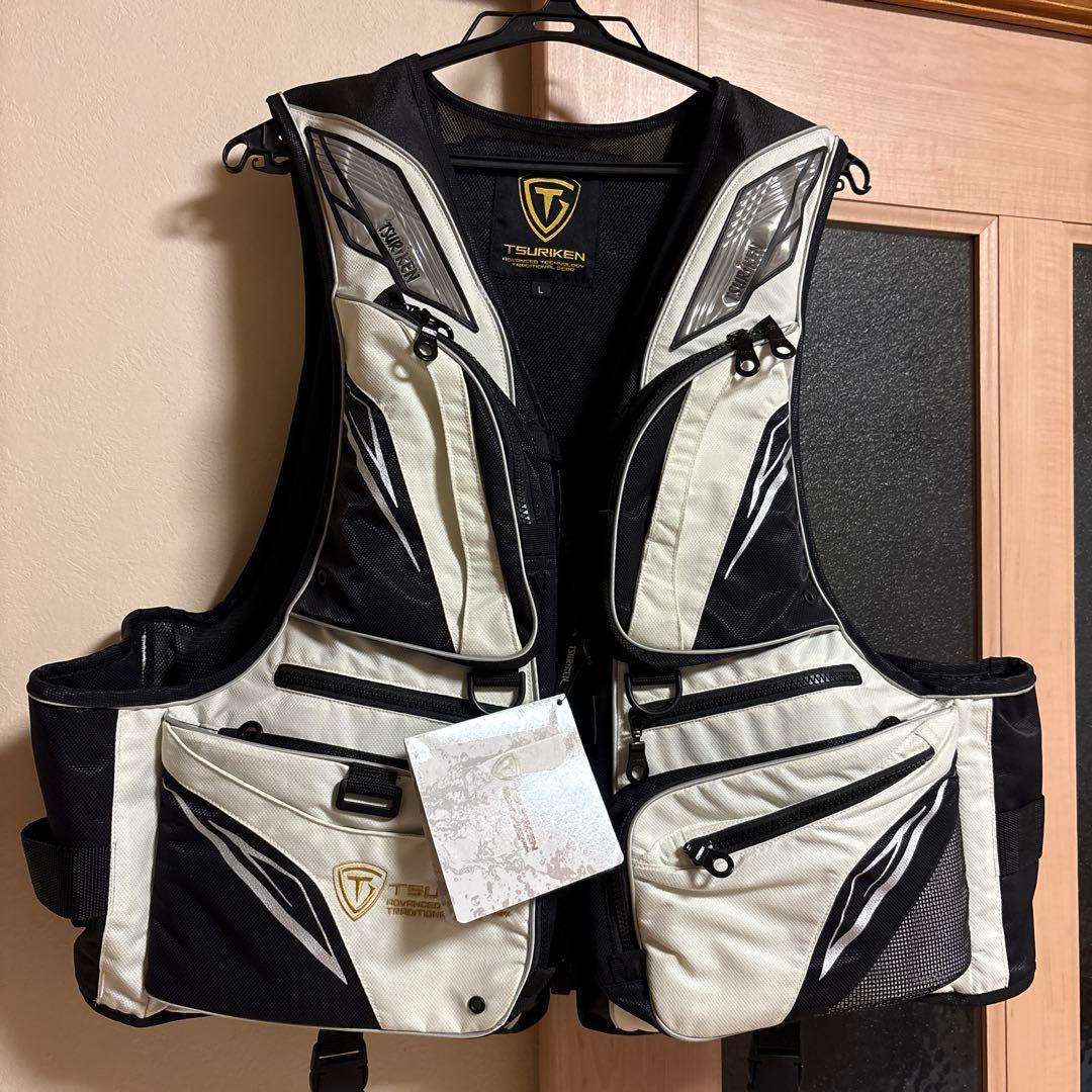 TSURIKEN フローティングベスト TV221➕鬼掛ピンオンリール付き