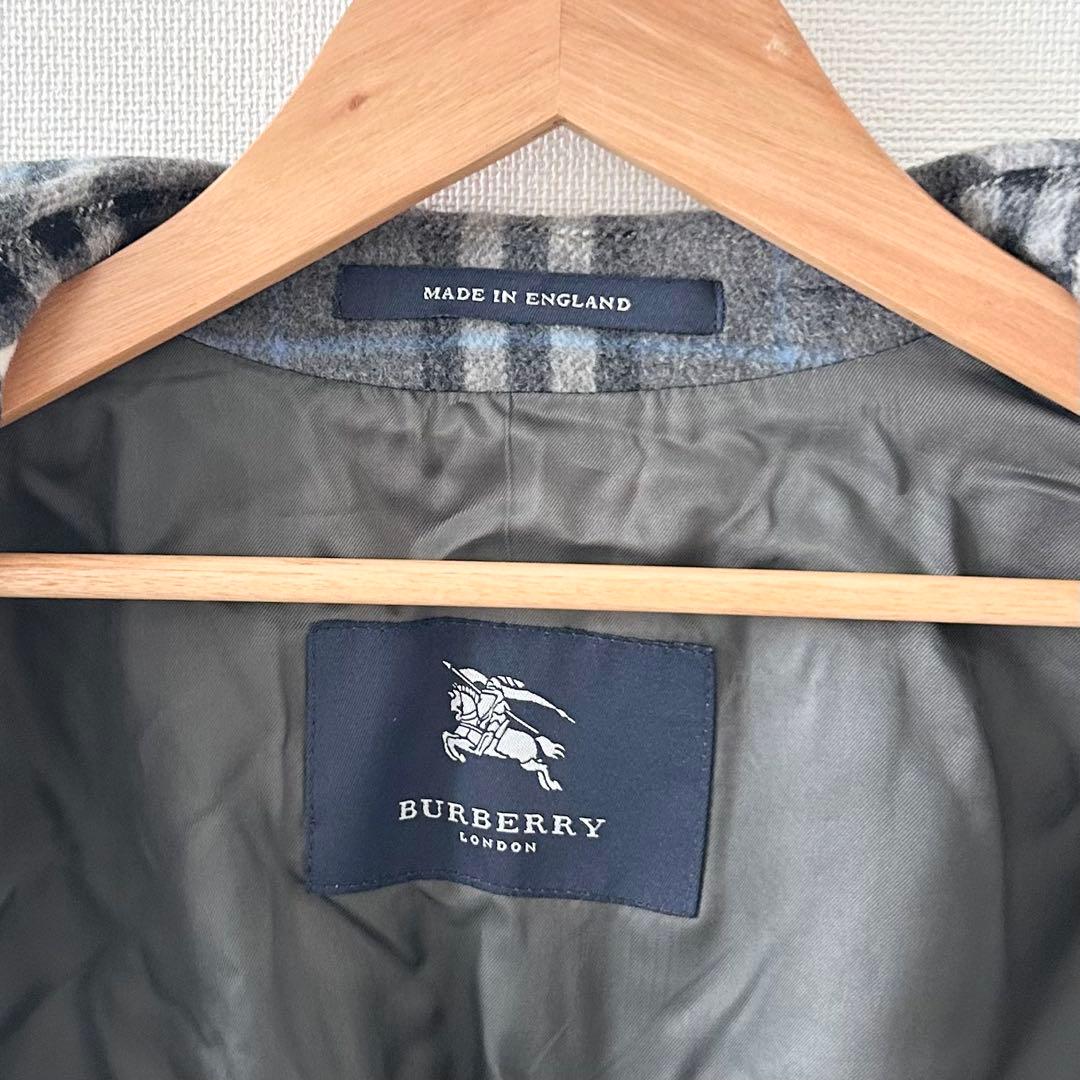 美品✨BURBERRY LONDON ジャケットコート　ダブルフェイス　グレー