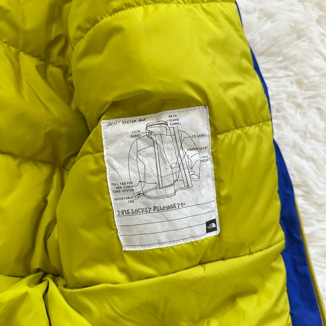 【美品】ノースフェイス スキーウェア ダウン キッズ XL 防寒 スノーウェア