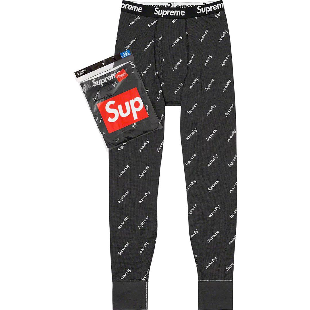【M】Supreme Hanes thermal Pant (20FW)
