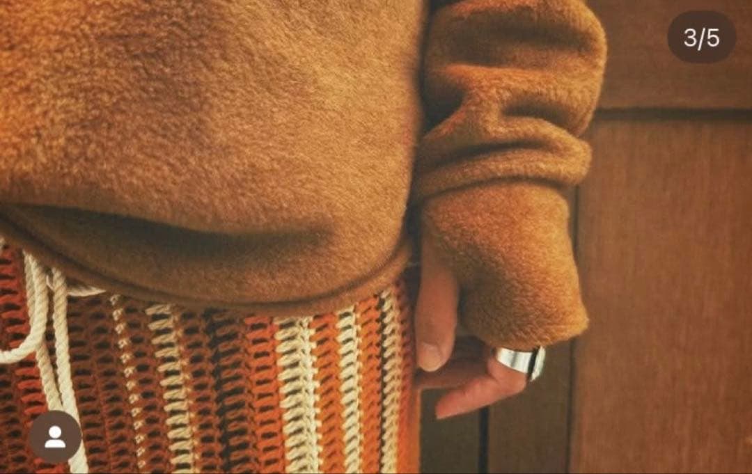 nowosブラウン フリース ハーフジップ トレーナー